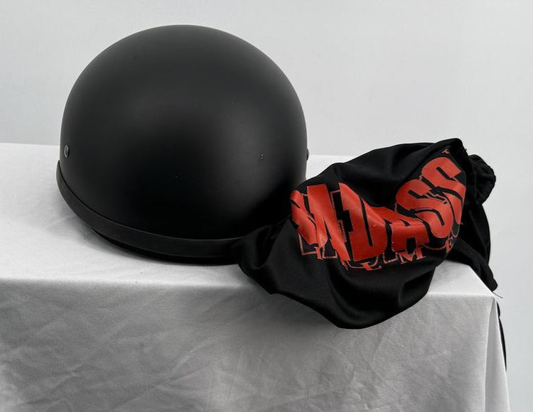 BADASS Matte Black Half-Shell Motorcycle helmet