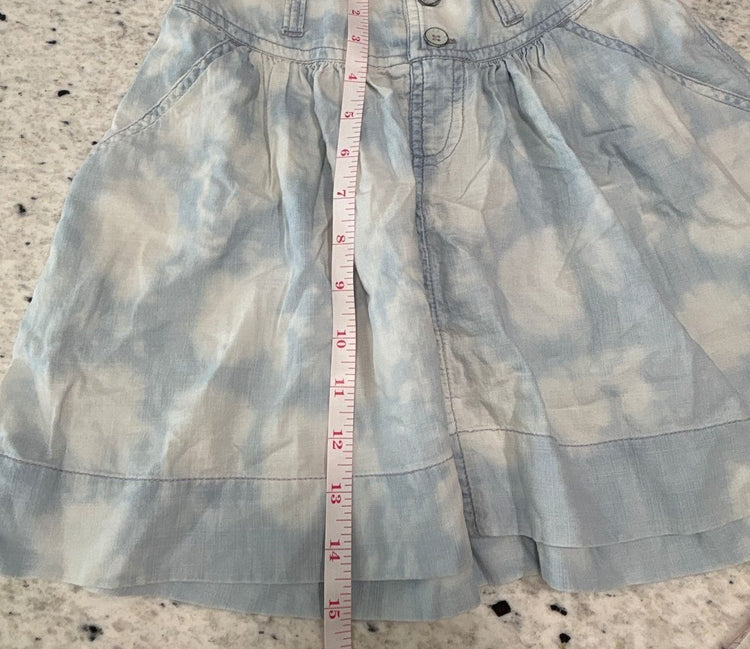 American Eagle Y2K Blue Tie Dye Mini Skirt XXS Boho Beach