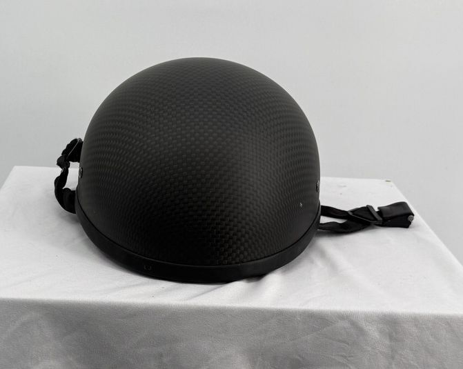 Badass 2XL Fiber Matte Black Motorcycle Helmet with Protective Cover