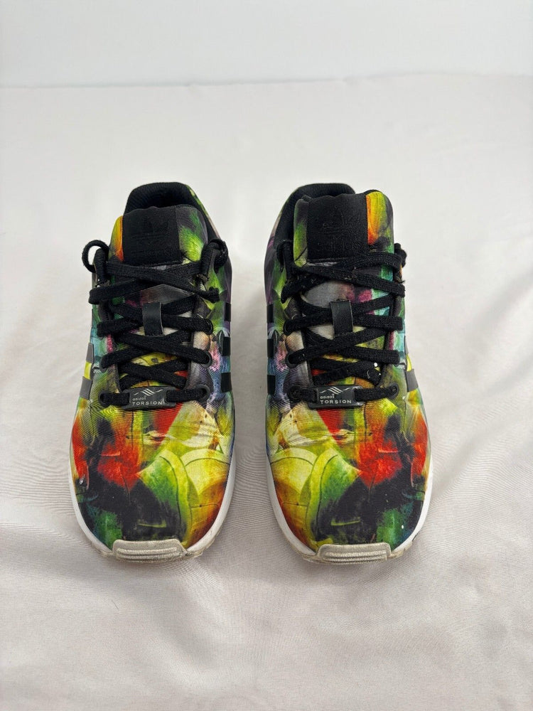 Adidas ZX Flux Multicolor Print Running Sneakers Youth 5.5 Big Kids Black