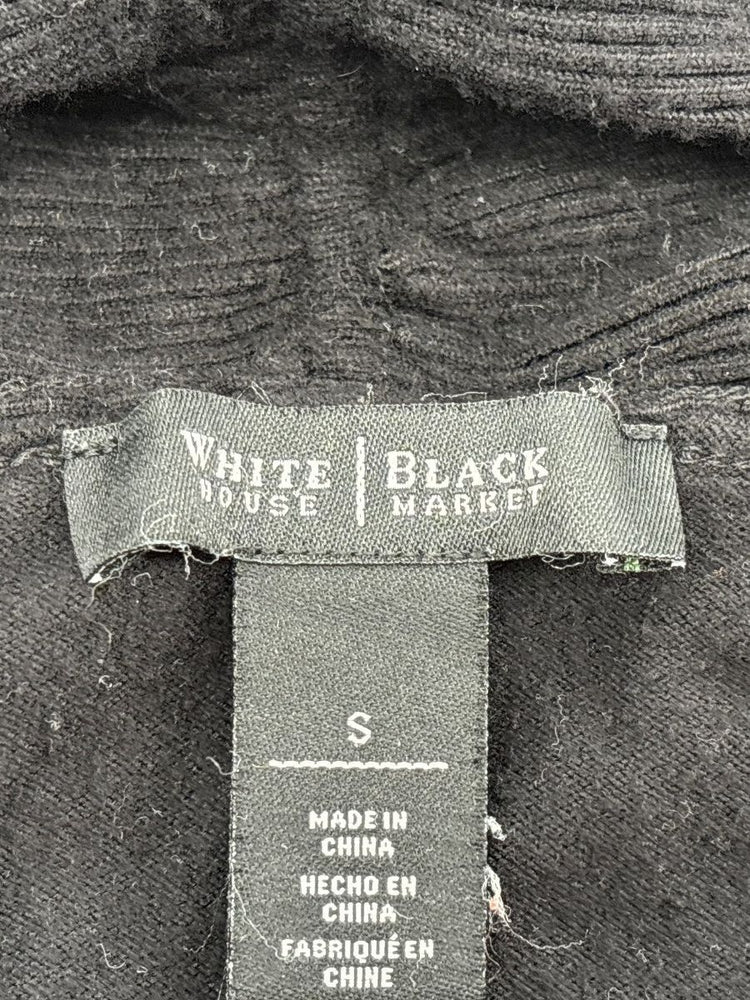 White House Black Market Black Open Front Shawl Collar Cardigan Women's Small