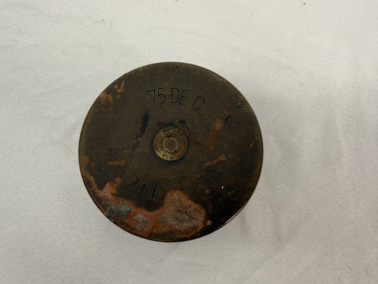Undecorated 75mm French Artillery Shell Casing