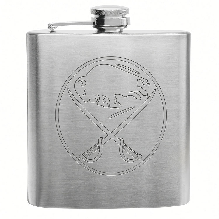 NHL Engraved Stainless Steel Flask