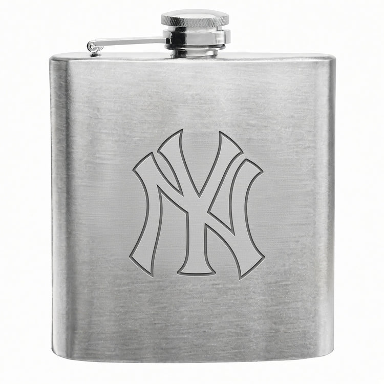 MLB Engraved Stainless Steel Flask